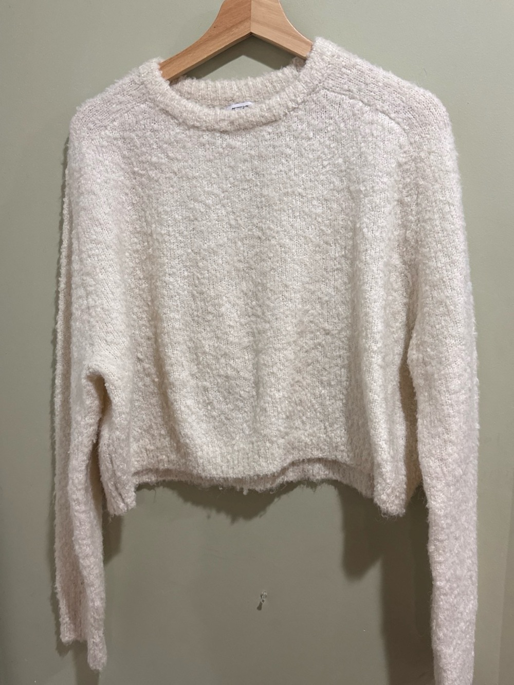 Cotton On Cream Textured Fuzzy Pullover